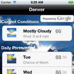 Local Weather Current Conditions and Daily Forecast. Powered by Google Weather API.